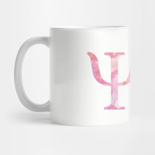 Pink Psi Watercolor Letter Mug